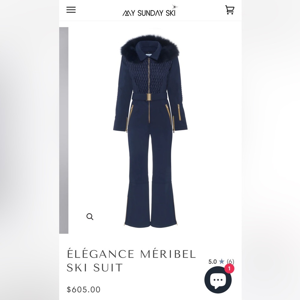 Sunday Ski - Navy Ski Suit with matching Belt Bag